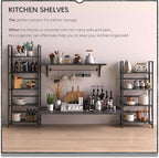 4NM No Assembly Foldable Bookshelf, 5-Shelf Collapsible Bookcase Storage for Small Spaces, 62.2" H, Gray and Black