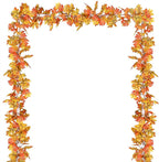 Lvydec 2 Pack Fall Maple Leaf Garland - 5.9ft/Piece Artificial Fall Foliage Garland Thanksgiving Decor for Home Wedding Party Christmas (Yellow)