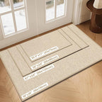 LEKEEPGO Door Mat 17"x29", Door Mat Indoor Entrance, Non Slip Rubber Backing Front Door Mat Washable Absorbent Inside Door Mat Low-Profile Doormat Entryway Mat Resist Dirt Indoor Door Mat, Khaki