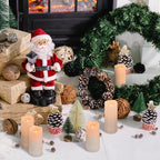 Aignis 12pcs Flameless LED Candles Battery Operated with 10-Key Remote Timer, Outdoor Indoor Waterproof, Warm Flickering Glow for Cozy & Romantic Home/Wedding/Holiday Décor(D2.2''xH4/5/6/7'')
