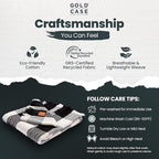 Gold Case Throw Blanket for Couch – 100% Recycled Turkish Cotton Blankets & Throws – Elegant Decorative Throw Blankets for Living Room Sofa – Woven Throws for Couch – Black – 60x80