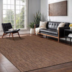 Washable Indoor Outdoor Rug 9x12 Weather Resistant Area Rugs Modern Solid for Porch Deck Balcony Backyard Patio Outside Carpet (9 X 12 Gold Brown)