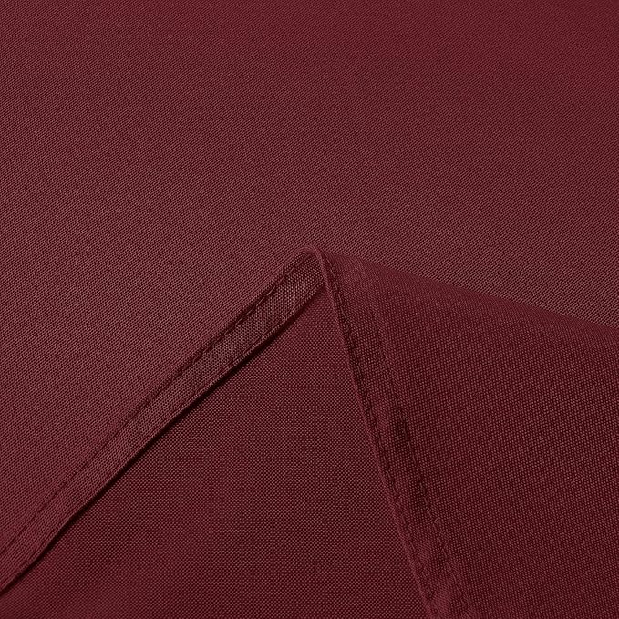 sancua Rectangle Tablecloth - 70 x 70 Inch - Stain and Wrinkle Resistant Washable Polyester Table Cloth, Decorative Fabric Table Cover for Dining Tables, Buffet Parties and Camping, Burgundy