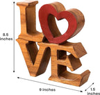 Decozen Gifts for Mom - Wooden Love Letters Sculpture - Mother's Day Birthday Gifts, Home, Office, Living Room, Shelf, Fireplace, Farmhouse, Tabletop, Boho and Mantle Decor - Mothers Day Decorations