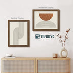 11x14 Picture Frame Set - 3 Pack, Brown Woodgrain, Wood Photo Frame, HD Tempered Glass, Wall Gallery Photo Frame
