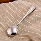 VANRA 4-Piece Children Spoons Round Stainless Steel Kids Dinner Spoons Child Silver Cutlery Set 5.8-inch (4 round spoons)