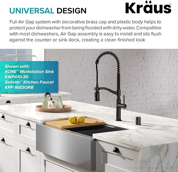 KRAUS Dishwasher Air Gap in Oil Rubbed Bronze, KAG-1ORB