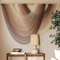 Macrame Wall Hanging Dip-Dye Boho Home Decor Fiber Wall Art Craftsmanship Bedroom Livingroom 57" W x 39" L