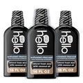 Hello Activated Charcoal Extra Freshening Mouthwash, Natural Fresh Mint and Coconut Oil, Fluoride Free, Alcohol Free, Vegan, SLS Free and Gluten Free, 16 Fl Oz (Pack of 3)