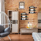 2Pcs Wall Mounted Wine Stemware Rack, Metal Hanging Wine Glass Display Holde Holds 3 Bottles, Elegant Storage for Kitchen Dining Room Bar Wine Cellar