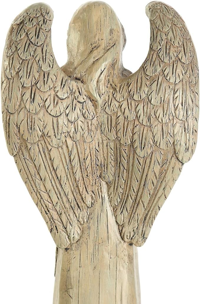 Topadorn Garden Statuary Outdoor Praying Angel Resin Figurines,Angel Collectible Sculptures,10" H