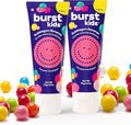BURST Bubblegum Bonanza Kids Toothpaste with Fluoride (4oz/2 Pack) | Great Tasting Flavored for Children & Toddlers | Anticavity | Dye Free & Vegan | Safe for Kids Ages 2+
