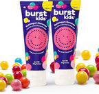 BURST Bubblegum Bonanza Kids Toothpaste with Fluoride (4oz/2 Pack) | Great Tasting Flavored for Children & Toddlers | Anticavity | Dye Free & Vegan | Safe for Kids Ages 2+