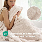 Bedsure GentleSoft Twin Blanket for Bed Light Beige - Super Soft Cozy Blankets for Women Men Girls, Cute Fuzzy Fleece Throws for Bedroom Couch, 60x80 Inches