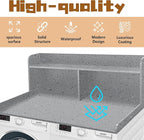 Royxen 2-Tier Washer Dryer Countertop,19.5"H Wood Washer and Dryer Topper with Storage Shelf,Laundry Countertop Over Washer Machine, Universal Fit for Laundry Room Organization (Grey,54"W X 27.5"D)