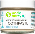 Uncle Harry's Peppermint Remineralizing Toothpaste | Natural Whitening Tooth Paste Freshens Breath & Promotes Enamel | Vegan Fluoride Free Toothpaste