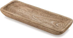 Romadedi Decorative Bowls for Home Decor, Wooden Dough Bowl for Decor, 16" Large Wood Bowl for Kitchen Table Centerpieces, Long Narrow Wooden Tray for Dining Table Decor Centerpiece