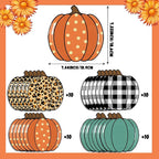 HAKOTI 40Pcs Fall Pumpkin Paper Plates - Thanksgiving Harvest Party Tableware Decoration Orange Pumpkin Shape Plates for Autumn, Halloween Holiday