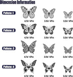 SAOROPEB 3D Butterfly Wall Decor 48 Pcs 4 Styles 3 Sizes, Gold Butterfly Decorations for Butterfly Birthday Decorations Butterfly Party Decorations Cake Decorations, Removable Stickers (Black)