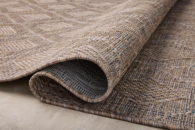 Loloi Amber Lewis Topanga Collection TOP-06 Natural/Mist 9'-2" x 12'-0" Indoor/Outdoor Area Rug