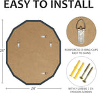Bathroom Mirrors for Over Sink, Round Frameless Mirrors for Wall, 24x28 Inch Beveled Bathroom Mirror, Bathroom Vanity Circle Mirror for Bedroom Living Room Entryway Home Decor