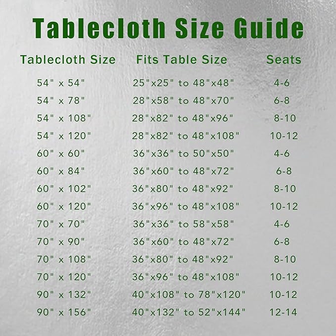sancua Rectangle Tablecloth - 90 x 132 Inch - Water Resistant Spill Proof Washable Polyester Table Cloth, Decorative Fabric Table Cover for Dining Tables, Buffet Parties and Camping, White