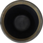 Sunnydaze 19.5-Inch Arabella Large Plant Pot - Polyresin Round Outdoor Planter with Drillable Drainage Holes - Sable