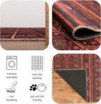 Keen Home Design 10x14 Rug - Machine Washable Area Rug with Non-Slip Backing, Ideal for Living Room, Dining Room, Bedroom - Vintage, Easy Clean, Durable, Low Pile Rug - (9'7" x 14')