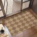 Lahome Checkered Easy Jute Rug, 2x3 Entryway Rug Indoor Outdoor Front Door Mat, Farmhouse Neutral Non Slip Non Shedding Washable Kitchen Mats for Floor Foyer