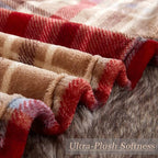 MERRYLIFE Throw Blanket Plaid | Ultra-Plush Soft Colorful Oversized | Decorative Couch Travel Blanket | Queen Size(90" 90", Love Urban)