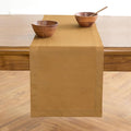 Solino Home Linen Table Runner 48 Inches - 100% Pure Linen Caramel Table Runner 14 x 48 Inch Ideal for Dresser and Coffee Tables - Fall, Autumn, Thanksgiving - Fete
