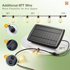 addlon 78(72+6) FT Solar String Lights Waterproof,Patio Lights Solar Powered with Remote & USB Port 3 Lighting Modes 24+2 LED Shatterproof Bulbs Outdoor Lights for Camping Backyard Garden