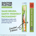 MOUTHWATCHERS Soft Flossing Toothbrushes, Value Pack of 4, Orange, Manual Toothbrush for Adults, Ultra Clean, Good for Sensitive Teeth and Gums, by Dr. Plotka's