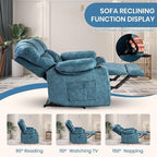 Recliner Chair Manual Modern Ergonomic Lounge Single Sofa Seat Living Room Lounge Recliners on Clearance Foam Filling