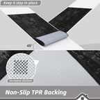 BEQHAUSE Dirt Trapper Door Mat 32"x48" Non-Slip Door Mats Washable Entryway Rugs Stain Resistant Doormat Absorbent Welcome Floor Mat for Front Back Door, Muddy Wet Shoes & Paws,Black
