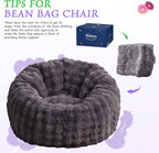 Hobestluk Bean Bag Chair Oversized Bean Bag Chair for Adults Donut-Shaped Large Bean Bag with Spacious Design for Living Room Bedroom or Reading Nook (Bubble Dark Grey)
