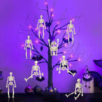 16 Pcs Halloween Mini Skeleton Figurine Decoration,6”Halloween posable Skeleton Decor,Small Plastic Skeleton Figure for Spooky Home Decor Haunted House Decorations Party Favors