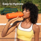 Insulated Water Bottle with Straw Stainless Steel Water Bottle, Leak-Proof, BPA-Free, Double Wall Vacuum Keeps Cold for 24 Hours for Sports, Travel, School (26 oz, Moderate Orange)