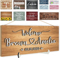 Custom Wood Sign Prsonalized Text Business 3D Home Decor, Personalized Rustic Plaque Board Hanging Wooden Name Sign for Wall Art, Customized Signs Plank Decoration Gifts for Wedding Family Farmhouse Kitchen, Rectangle