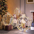 Tangkula Christmas LED Light Balls for Tree (3 Pack), Outside Lighted Sphere with 180 Warm White & 180 Cold White Lights, Holiday Lighted Decorations, Christmas Sphere Balls for Indoor Outdoor Decor
