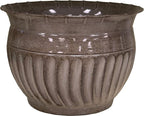 Headwind 6" Sutton - Rosewood Brown, Ironstone Metal Planter Pot. Indoor Outdoor Use