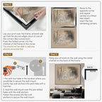 SIGNWIN 36"x46" Extra Large Framed Wall Art Misty Forest in Sepia Tones, Watercolor Woodland Landscape for Home Living Room Bedroom Decor (Frame Assembly Required)