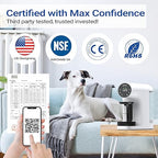 Ecoviva Countertop Reverse Osmosis Water Filtration System, Portable RO Water Filter Purifier with 5 Stage Filtration, 3:1 Pure to Drain, TDS Monitor, Faster Delivery Flow, Plug and Use - White