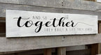 Together They Built A Life They Loved Sign 6x16 Inch, Farmhouse Signs for Home Decor and So They Built A Life They Loved Rustic Signs Wall Decor Love Sign Love Decor for Bedroom