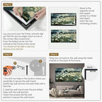 SIGNWIN 36"x72" Extra Large Framed Wall Art White Wildflower Field in Impressionist Style, Soft Floral Landscape for Home Living Room Bedroom Decor (Frame Assembly Required)