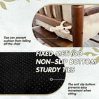 YZ HOME Rocking Chair Cushion, Set of Thicken Seat & Back Chair Cushions with Memory Foam, Non-Slip Chair Pad with Ties for for Indoor&Outdoor Rocker, Beige, 28 * 18 * 5/18x18x5