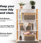 OIAHOMY 3 Pack Storage Basket for Organizing, 13''X9.85''X8.7'' Storage Bins,Woven Basket Basket with Handles, Toy Storage Basket Bin,Stylish Room Decor Basket, Yellow & Black