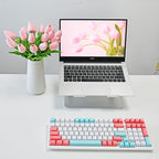 Mandy's Artificial Tulips 20 Stems Light Pink PU Faux Flowers for Wedding Home Decor 13.5 Inch