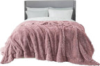 Bedsure GentleSoft Fluffy Dusty Pink King Size Blanket for Bed, Thick Soft Sherpa Faux Fur Fleece Bedding Fuzzy Plush Winter Warm Heavy Big Large King Blanket, Cozy Pink Gifts for Men Women, 108x90