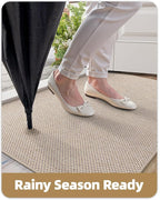 Color&Geometry Front Door Mat Indoor 32"x48", Ultra Non Slip Rubber Backed Dirt Trapper, Low Profile Thin washable, Easy Clean Entry Entryway Rug Door Mat Indoor Entrance, Khaki (Rolled-up NO Creases)